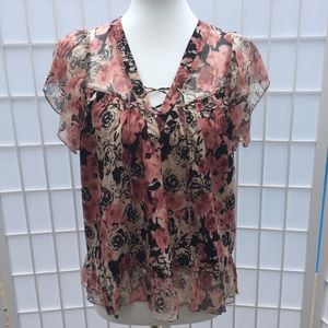 Lucky Brand Boho Floral Top